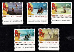 New Zealand 2010 Surf Life Saving - 100 Years Marginal Set Of 5 Used - - Gebraucht