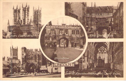 ANGLETERRE - LINCOLN - Stonbow - Lincoln Cathedral - The Glory Kale - Pottergate & Cthedral - Carte Postale Ancienne - Lincoln