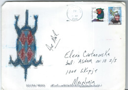 United States Letter Via Macedonia 2001,cover Application Turtle - Brieven En Documenten