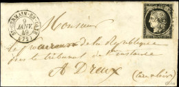 Càd T 15 ST GERMAIN-EN-LAYE (72) 9 JANV. 49 / N° 3 Belles Marges Sur Lettre Avec Texte Pour Dreux. - SUP. - R. - 1849-1850 Ceres