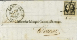 Oblitération Provisoire Dite Barres De La Rochelle / N° 3 Càd T 13 LA ROCHELLE (16) 13 JANV. 1849 Sur Lettre Avec Texte  - 1849-1850 Ceres