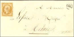 PC Rouge 2634 (REBAIS) / N° 13 + OR Sur Lettre Avec Texte Daté De Mondevilliers Le 14 Juin 1858 Adressée Localement à Re - 1853-1860 Napoléon III