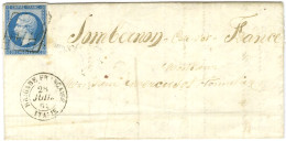 Grille / N° 14 Càd BRIGADE FRANCAISE / ITALIE Sur Lettre Avec Texte Daté De Civitavecchia Pour Sombernon. 1861. - TB / S - 1853-1860 Napoléon III