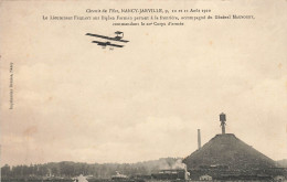 Nancy Jarville * Aviation * Circuit De L'est * 9 10 11 Août 1910 * Le Lieutenant FEQUANT Sur Avion Biplan FARMAN Partant - Nancy