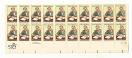USA  BAS DE FEUILLES 20 TP NEUFS WHITNEY MOORE  SERIE BLACK HERITAGE . - Unused Stamps