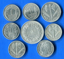 1  Fr  Allu  7  Pieces  + 5 Fr  1950 B - 1 Franc