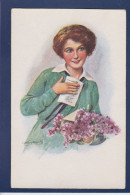 CPA 1 Euro Fleur Illustrateur Femme Woman Art Nouveau Non Circulé Prix De Départ 1 Euro - 1900-1949