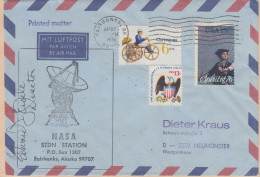 USA Alaska Cover NASA Stdn Station Signature Director Ca Fairbanks AK APR 2 1976  (WW205C) - Stations Scientifiques & Stations Dérivantes Arctiques