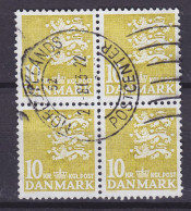 Denmark 1976 Mi. 626, 10.00 Kr Small Arms State Kleines Reichswaffen Old Engraving 4-Block - Blocks & Kleinbögen