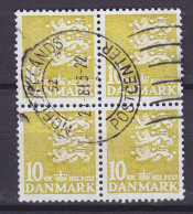Denmark 1976 Mi. 626, 10.00 Kr Small Arms State Kleines Reichswaffen Old Engraving 4-Block - Blocs-feuillets