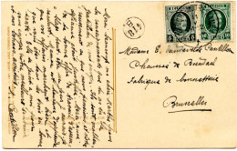 BELGIQUE - COB 193+194 SIMPLE CERCLE RELAIS A ETOILES TONGRE-NOTRE-DAME SUR CARTE POSTALE - Sternenstempel