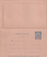 CARTE-LETTRE. GUADELOUPE. TYPE ALLEGORIE. 25c. 1900. DATEE 049 - Storia Postale