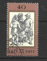 RDA 1971 N 1363 (yv) Les 3 Paysans Par Albrecht Durer Oblitéré - Grabados