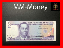 PHILIPPINES 100 Piso  1987  P. 172  "sig. Aquino - Fernandez"   *black Serial RE*     XF - Philippines