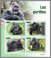 NIGER 2022 MNH Gorillas Gorilles M/S - OFFICIAL ISSUE - DHQ2314 - Gorilas