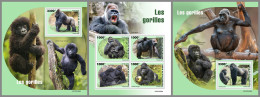 NIGER 2022 MNH Gorillas Gorilles M/S+2S/S - OFFICIAL ISSUE - DHQ2314 - Gorilla