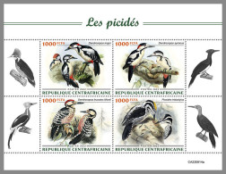 CENTRAL AFRICAN REP. 2022 MNH Woodpeackers Spechte Picides M/S - OFFICIAL ISSUE - DHQ2314 - Pics & Grimpeurs