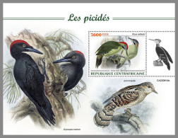 CENTRAL AFRICAN REP. 2022 MNH Woodpeackers Spechte Picides S/S - OFFICIAL ISSUE - DHQ2314 - Pics & Grimpeurs