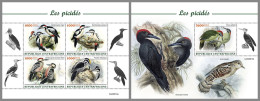 CENTRAL AFRICAN REP. 2022 MNH Woodpeackers Spechte Picides M/S+S/S - OFFICIAL ISSUE - DHQ2314 - Pics & Grimpeurs