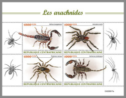 CENTRAL AFRICAN REP. 2022 MNH Arachnids Spinnentiere Arachnides M/S - OFFICIAL ISSUE - DHQ2314 - Arañas