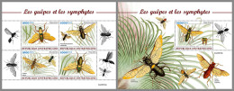 CENTRAL AFRICAN REP. 2022 MNH Wasps Sawflies Wespen Guepes Symphytes M/S+S/S - OFFICIAL ISSUE - DHQ2314 - Abeilles