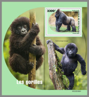 NIGER 2022 MNH Gorillas Gorilles S/S I - IMPERFORATED - DHQ2314 - Gorilla's
