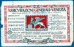 °°° Carta Assorbende N. 5320 - Assicurazioni Generali Venezia Fuori Formato °°° - Bank & Insurance