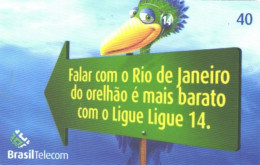 Brazil:Brasil:Used Phonecard, Brasil Telecom, 40 Units, Bird-sign, 2004 - Brasilien