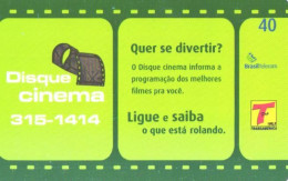 Brazil:Brasil:Used Phonecard, Brasil Telecom, 40 Units, Disque Cinema, 2003 - Brasilien