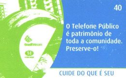 Brazil:Brasil:Used Phonecard, Brasil Telecom, 40 Units, Advertising, 2003 - Brasilien