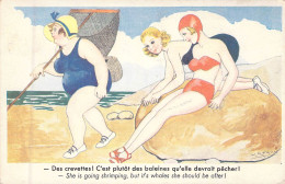 HUMOUR - Des Crevettes ! C'est Plutot Des Baleines Qu'elle Devrait Pêcher ! - Carte Postale Ancienne - Humor