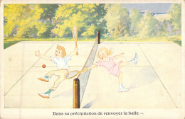 HUMOUR - Dans Sa Précipitation De Renvoyer La Balle - Carte Postale Ancienne - Humour