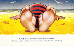 HUMOUR - C'est Moi Prenant Mon Bain De Soleil - Carte Postale Ancienne - Humor