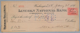 ESTADOS UNIDOS CHEQUE L 1899 CON SELLO FISCAL DEL MAINE GUERRA DE CUBA - Errors & Oddities