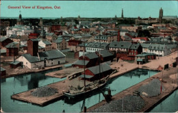 ! Alte Ansichtskarte Kingston, Harbour, Hafen, Ship, Ontario, Kanada, Canada - Kingston