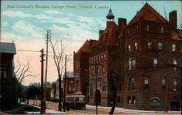 ! Alte Ansichtskarte Toronto, Hospital, College Street, Tramway, Straßenbahn, Ontario, Kanada, Canada - Toronto