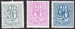 BELGIQUE, 1952, Service ( COB S49-52-55 **) - Neufs