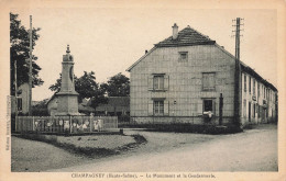 Champagney * Route * Le Monument Et La Gendarmerie Nationale - Champagney