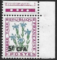 REUNION  - TAXE  CEFA -  TIMBRE N° 49     -  FLEUR DES CHAMPS   -  BORD DE FEUILLE    -   NEUF  -  1962 / 1964 - Timbres-taxe