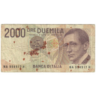 Billet, Italie, 2000 Lire, D.1990, KM:115, B - 2000 Liras