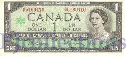 CANADA 1 DOLLAR 1967 PICK 84b XF - Canada