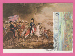 Carte Maximum - Belgique - 1990 - Bataille De Waterloo - Braine L'Alleud - Napoléon / Wellington - 1981-1990