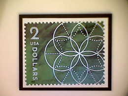 United States, Scott #5700, Used(o), 2022, Floral Geometry, $2, Silver And Green - Used Stamps