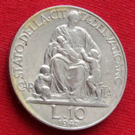 Vatican 10 Lire 1947 Vaticano - Vatican