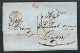 ITALIE 1830 Marque Postale Taxée Milan Pour Lyon - 1. ...-1850 Prefilatelia