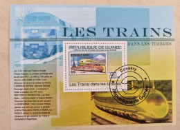 GUINEE Trains, Train, Tren, TGV  Yvert BF  Oblitéré. Used  (2009)  Trains Dans Les Timbres - Eisenbahnen