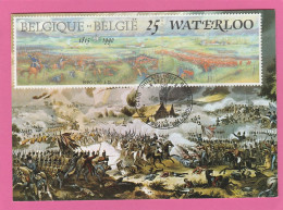 Carte Maximum - Belgique - 1990 - Bataille De Waterloo - Braine L'Alleud - Napoléon - 1981-1990