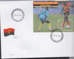 SOCCER - ANGOLA - 2006 - WORLD CUP GERMANY SET OF 2 + SOUVENIR SHEET  ON ILLUSTRATED FDC ,SELDOM SEEN THUS - 2006 – Germany