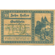 Billet, Autriche, Melk, 10 Heller, Château, 1920, 1920-06-30, SPL, Mehl:605If - Autriche