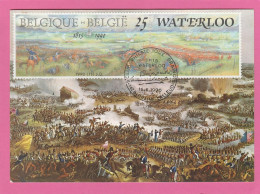 Carte Maximum - Belgique - 1990 - Bataille De Waterloo - Braine L'Alleud - Napoléon - 1981-1990